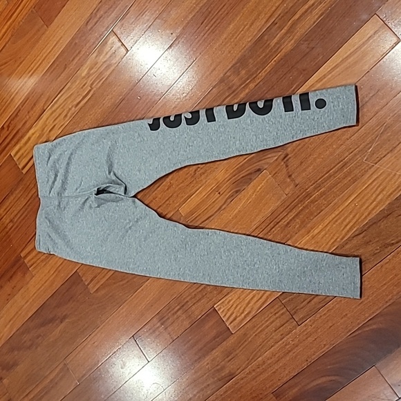 Nike gray black Just Do It leggings womens XS - Picture 5 of 6